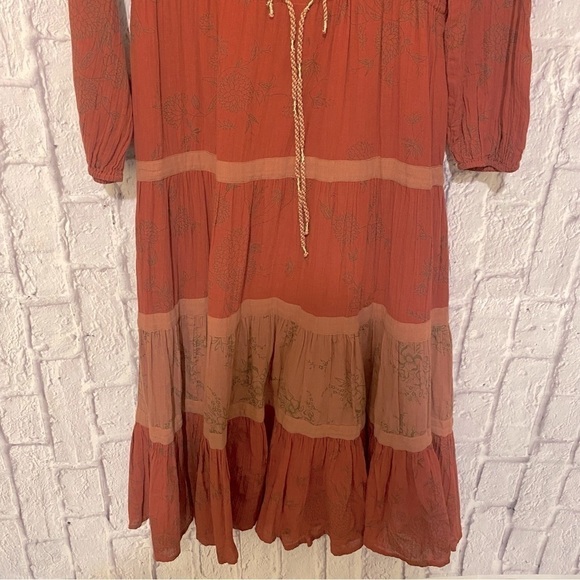 ULLA Johnson Prairie Bohemian Lagenlook Cottagecore Midi Dress 2 - Picture 8 of 11